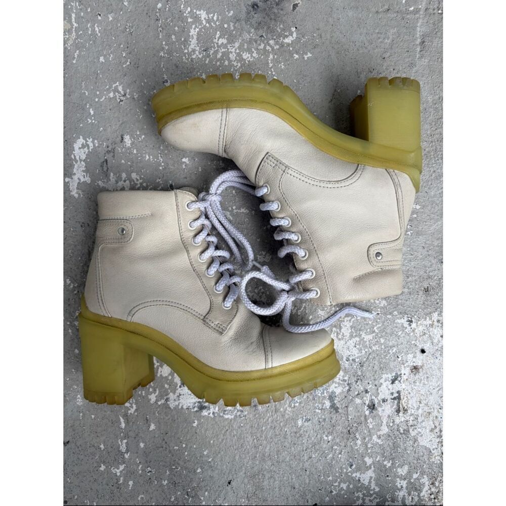 Prada leather combat boots